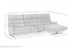 4050 von Himolla - Ledersofa Ausführung rechts eisen