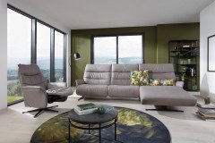 4050 von Himolla - Ledersofa Ausführung rechts eisen