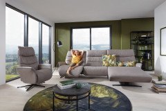 4050 von Himolla - Ledersofa Ausführung rechts eisen