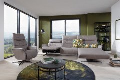 4050 von Himolla - Ledersofa Ausführung rechts eisen