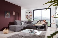 1505 von Himolla - Polstersofa Ausführung links grey