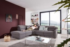 1505 von Himolla - Polstersofa Ausführung links grey