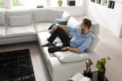 16540 Valentinoo von Willi Schillig - Ledergarnitur rechts cream white