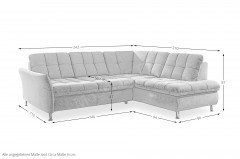 MP-IN20016 von Megapol - Ecksofa Variante rechts steel