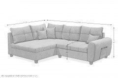 Lea-LE20 von ED-Lifestyle - Eckcouch links schlamm