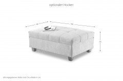 Lea-LE20 von ED-Lifestyle - Eckcouch links schlamm