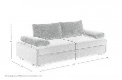 Maxxi von Bali - Funktionssofa blau