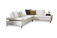 7474 von K+W Polstermöbel - Ledersofa Variante rechts bianco