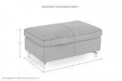 7474 von K+W Polstermöbel - Ledersofa Variante rechts bianco