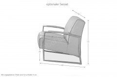 7474 von K+W Polstermöbel - Ledersofa Variante rechts bianco