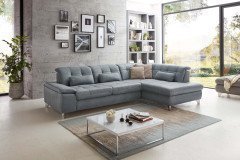 PN-IN18012 von Polinova - Ledersofa Ausführung rechts steel