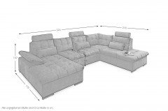 Bries aus der Kollektion Letz - Polstergarnitur dark grey