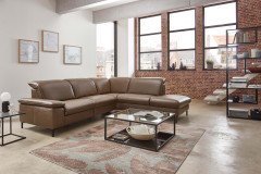 PN-EM20091 von Polinova - Ledersofa Variante rechts stone