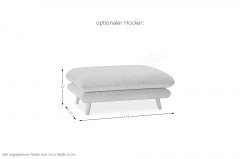 Lazio von Benformato - Eckgarnitur links koralle