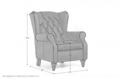 Amazonas-LE21 von GUTMANN - Ohrensessel dunkelbraun