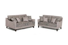 Ancona von Schröno - Polstergarnitur grau-braun