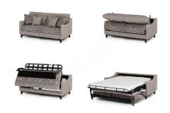 Ancona von Schröno - Polstergarnitur grau-braun