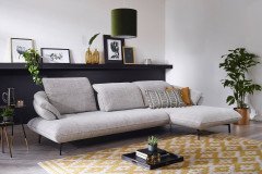 Bluebell von Easy Sofa - Ecksofa Ausführung rechts kiesel