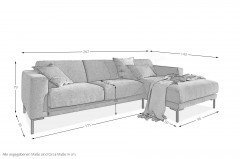 Rolf-LE21 von Vilmers - Eckcouch rechts ash
