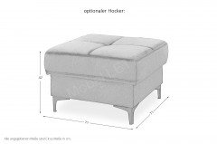 1096 von Carina - Eckcouch Variante links frost-grey