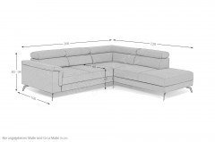 Silver von AZ Iwaniccy - Eckcouch rechts grau