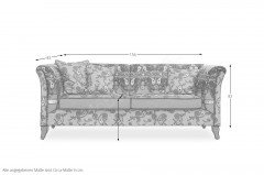 Ferrara von Schröno - Polstersofa rot gemustert