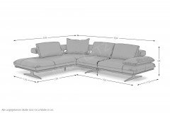 Marella von Easy Sofa - Ledersofa Ausführung links schiefer