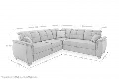 Udine von Job - Ecksofa hellbraun