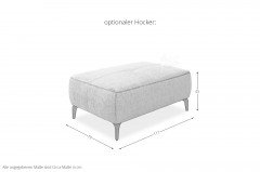 Salo von Job - Ecksofa Ausführung rechts grau