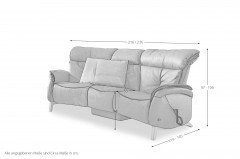 4708 von Himolla - Trapezsofa azuro