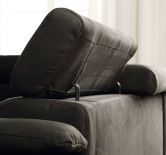 Amalfi von Candy - Ecksofa Ausführung links caviar