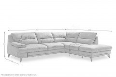 Bologna von COTTA - Ecksofa Ausführung rechts brown