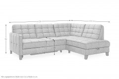 Elio von Exxpo - Eckcouch Ausführung rechts grey