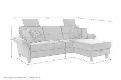 Westerland von Sit & More - Eckgarnitur Variante rechts grün