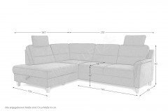Farö von Sit & More - Ecksofa Variante links espresso