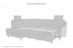 Farö von Sit & More - Ecksofa Variante links espresso