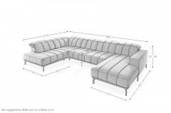 MP-IN20128 von Megapol - Wohnlandschaft Variante links grey