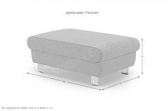 Micky von COTTA - Ecksofa rechts grey