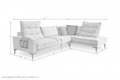 Silvano von ADA Mindful Living - Eckgarnitur rechts stone-grey