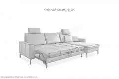 PN-EM20028 von Polinova - Ledersofa Variante rechts kurkuma