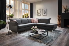 PN-EM21059 von Polinova - Ledersofa Variante rechts anthrazit