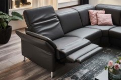 PN-EM21059 von Polinova - Ledersofa Variante rechts anthrazit