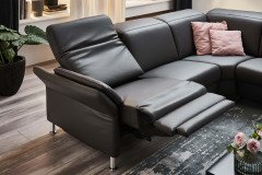 PN-EM21059 von Polinova - Ledersofa Variante rechts anthrazit