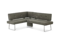 Step Two von K+W Polstermöbel - Eckbank mit Kufen in Edelstahloptik