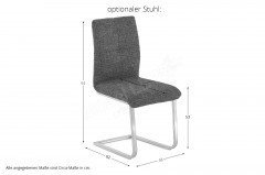 Step Two von K+W Polstermöbel - Eckbank mit Kufen in Edelstahloptik