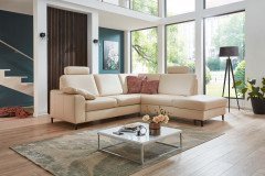 PN-EM21079 von Polinova - Ledersofa Variante rechts ecru