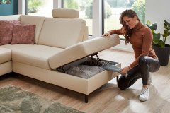 PN-EM21079 von Polinova - Ledersofa Variante rechts ecru