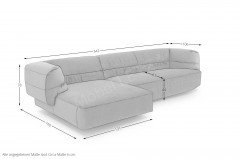 Opal von Easy Sofa - Polstergarnitur Ausführung links olive