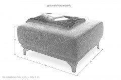 Matino von Candy - Ecksofa Ausführung rechts silver