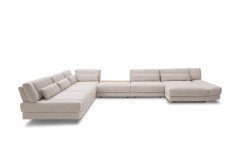 Lounge-LE22 von Easy Sofa - Wohnlandschaft links lehm